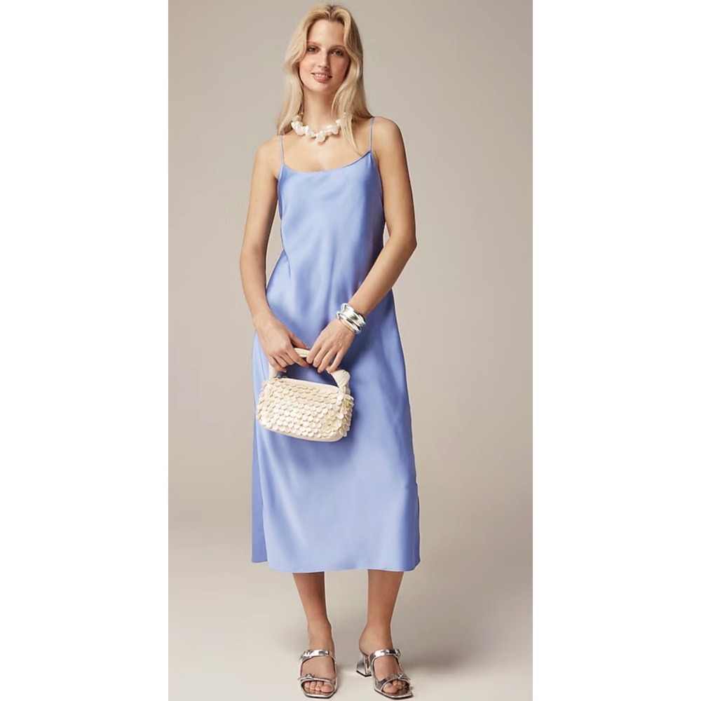 CREW Gwyneth slip dress in luster charmeuse size 8